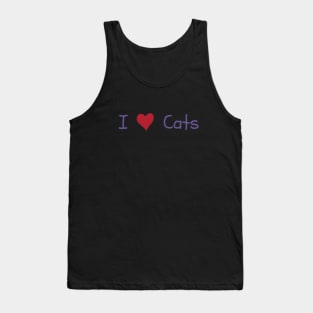 I Heart (Love) Cats Tank Top